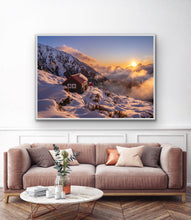 Load image into Gallery viewer, Chancellor Hut Snowy Sunset