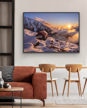 Load image into Gallery viewer, Chancellor Hut Snowy Sunset