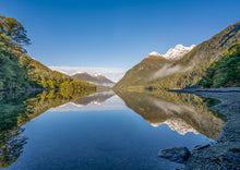 Load image into Gallery viewer, lake gunn winter morning fiordland