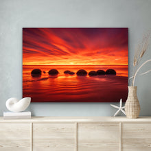 Load image into Gallery viewer, Moeraki Boulders Fiery Dawn