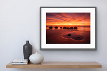 Load image into Gallery viewer, Moeraki Boulders Intense Sunrise