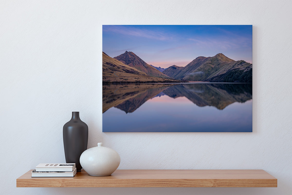 Moke Lake Pastel Sunset Queenstown NZ Fine Art Prints Canvas