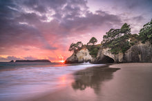 Load image into Gallery viewer, Cathedral Cove Fiery Sunrise