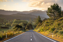 Load image into Gallery viewer, coromandel road hills golden sunset