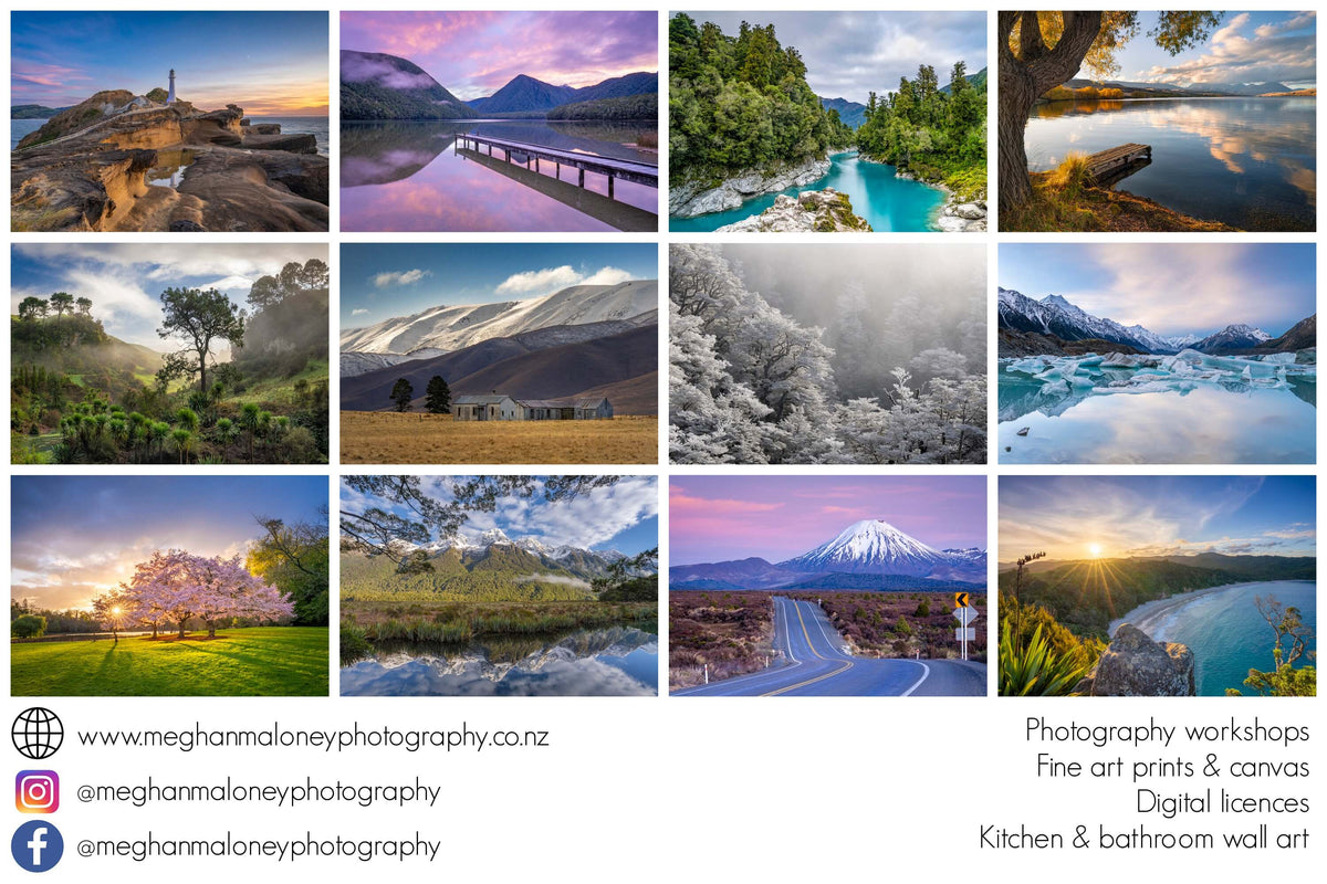 New Zealand 2025 Landscape Calendar – Meghan Maloney Photography