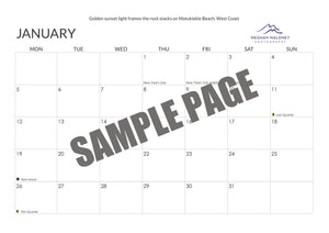 New Zealand 2026 Landscape Calendar