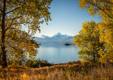 Load image into Gallery viewer, autumn view mt cook lake pukai