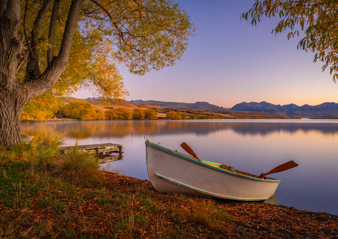 boat lake alexandrina autumn dawn