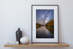 autumn milky way reflections twizel lagoon