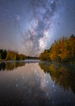 Load image into Gallery viewer, autumn milky way reflections twizel lagoon