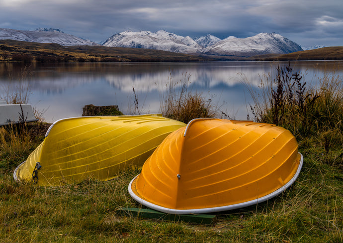 boats lake alexandrina winter mood