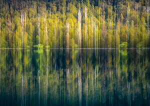 bob cove abstract lake reflection queenstown