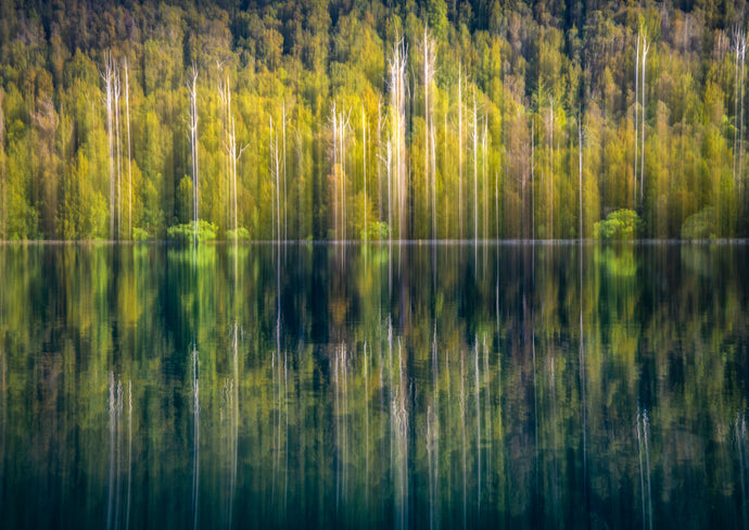 bob cove abstract lake reflection queenstown