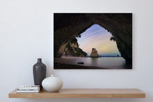 Load image into Gallery viewer, cathedral cove star trails print