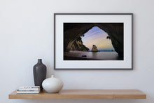 Load image into Gallery viewer, cathedral cove star trails print