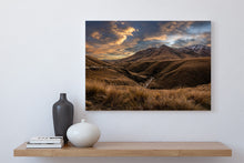 Load image into Gallery viewer, danseys pass sunset central otago canvas