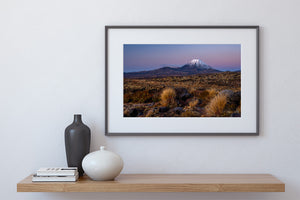 mt ngauruhoe dusk framed print