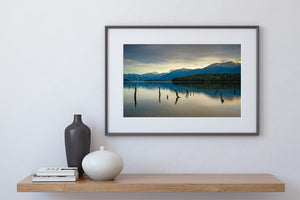lake monowai golden evening fiordland
