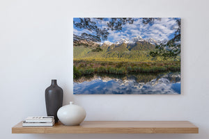 mirror lakes reflection fiordland