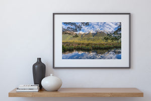 mirror lakes reflection fiordland