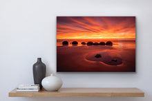Load image into Gallery viewer, Moeraki Boulders Intense Sunrise