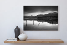 Load image into Gallery viewer, monochrome mountain lake monowai fiordland
