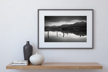 Load image into Gallery viewer, monochrome mountain lake monowai fiordland