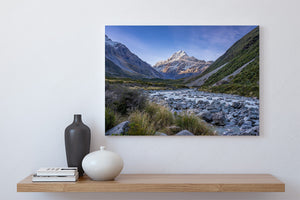 aoraki mt cook hooker river canvas nz