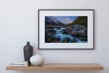 Load image into Gallery viewer, hooker river mt cook sunset print