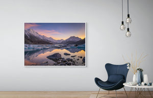 Tasman Lake Mt Cook Sunrise Reflection