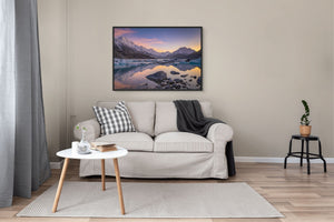 Tasman Lake Mt Cook Sunrise Reflection