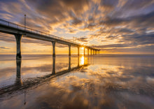 Load image into Gallery viewer, new brighton pier golden sunrise