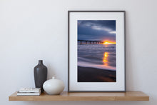 Load image into Gallery viewer, new brighton pier dawn waves christchurch