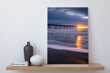 Load image into Gallery viewer, new brighton pier dawn waves christchurch