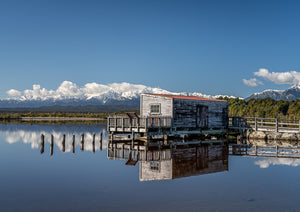 okarito lagoon mountains west coast