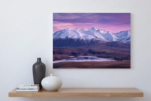 pink winter sunrise mt john tekapo canvas
