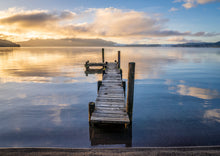 Load image into Gallery viewer, lake tarawera golden sunrise jetty