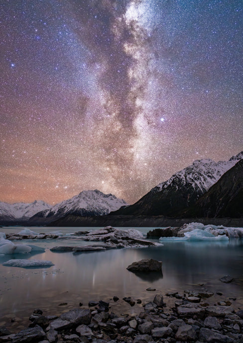 tasman lake milky way mt cook