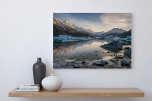 aoraki golden light tasman lake