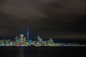 Auckland City Night Skyline