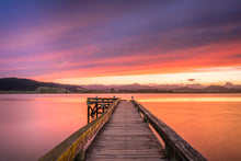 Load image into Gallery viewer, matarangi jetty sunset coromandel