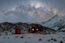 Load image into Gallery viewer, hooker hut milky way pano mt cook