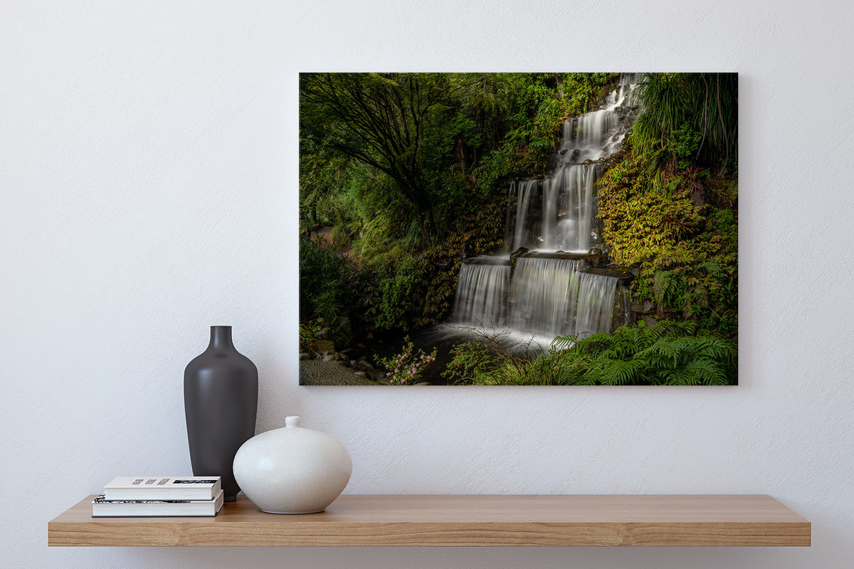 Pukekura Park Waterfall Glow | Taranaki NZ | Fine Art Prints | Canvas ...