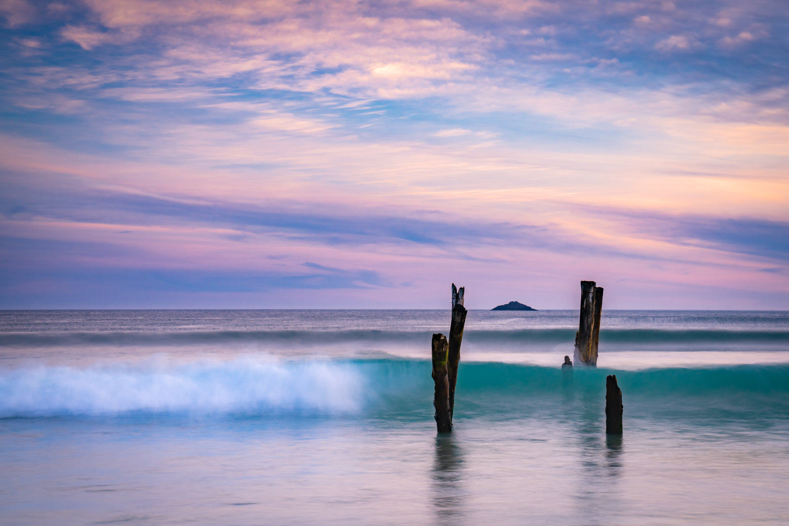 Saint Clair Beach Dusk Waves